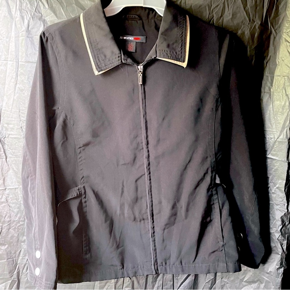 Black Weather Tamer women jacket size lg